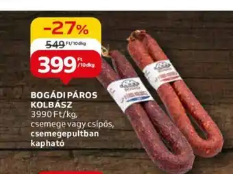 Auchan BOGÁDI PÁROS KOLBÁSZ 10dkg ajánlat