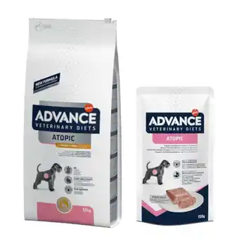 ZooPlus 12kg Advance Veterinary Diets Atopic nyúl & borsó száraz kutyatáp+8x150g nedvestáp ingyen ajánlat