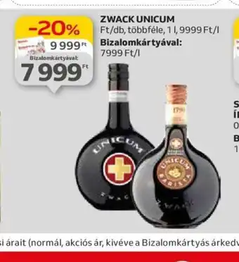 Auchan ZWACK UNICUM 1l ajánlat