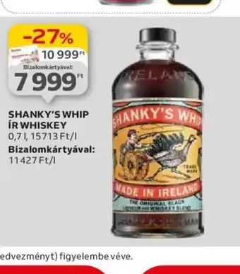 Auchan SHANKY'S WHIP ÍR WHISKEY 0,7l ajánlat