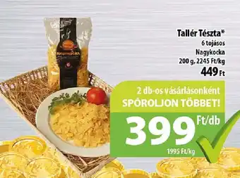 Coop Tallér Tészta 200g ajánlat