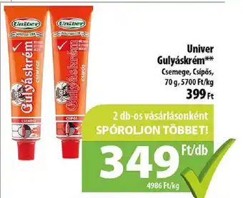 Coop Univer Gulyáskrém 70g ajánlat