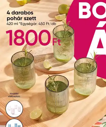 Pepco 4 darabos pohár szett ajánlat