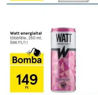 Tesco Watt energiaital 250ml ajánlat