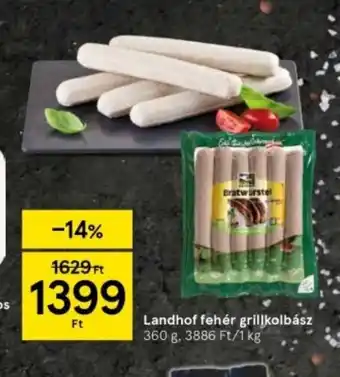 Tesco Landhof fehér grillkolbász 360 g ajánlat