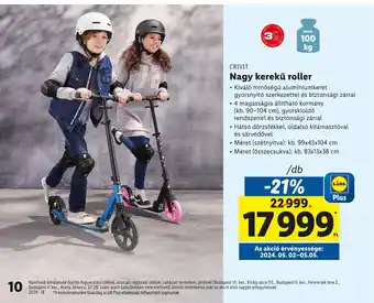 Lidl CRIVIT Nagy kerekű roller ajánlat