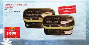 Spar Carte d'Or Triple Luxe jégkrém 650ml ajánlat