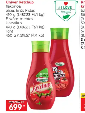 Spar Univer ketchup 470g ajánlat