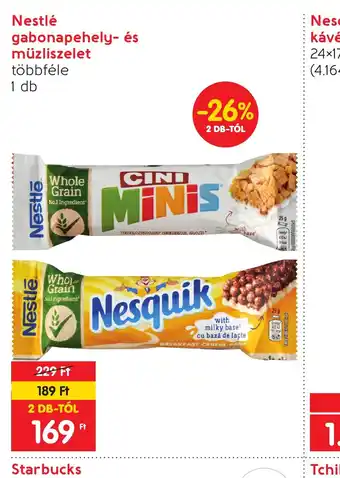 Spar 1 db Nestlé gabonapehely- és müzliszelet többféle ajánlat