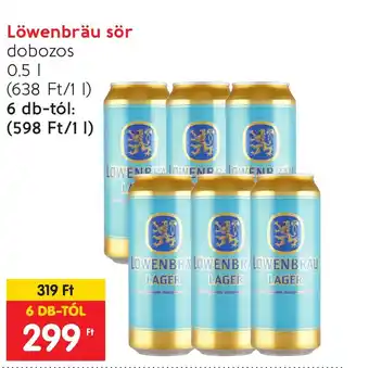 Spar Löwenbräu sör dobozos 0,5l ajánlat