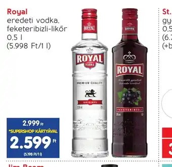 Spar Royal eredeti vodka, feketeribizli-likőr 0,5l ajánlat