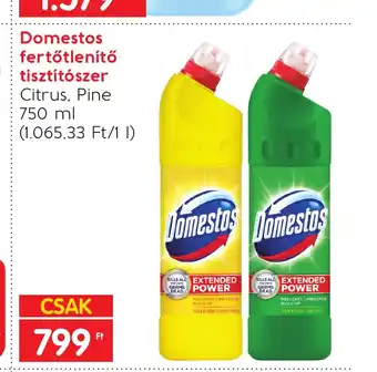 Spar Domestos fertőtlenítő tisztítószer Citrus, Pine 750ml ajánlat