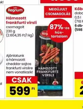 Spar Market Hámozott frankfurti virsli 230g ajánlat