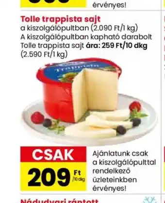 Spar Market Tolle trappista sajt 10dkg ajánlat