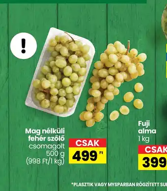 Spar Mag nélküli fehér szőlő 500g ajánlat