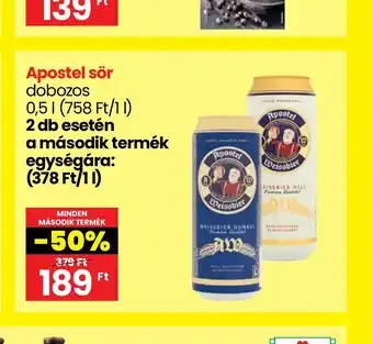 Spar Apostel sör 0,5l ajánlat