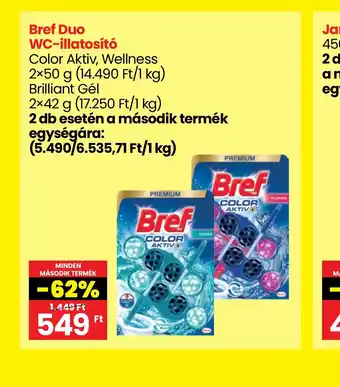 Spar Bref Duo WC-illatosító 2x50g ajánlat