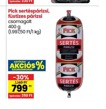 Spar Pick sertéspárizsi, füstízes párizsi csomagolt 400 g ajánlat