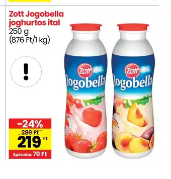 Spar Zott Jogobella joghurtos ital 250 g ajánlat