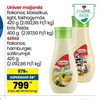 Spar Univer majonéz 420g ajánlat