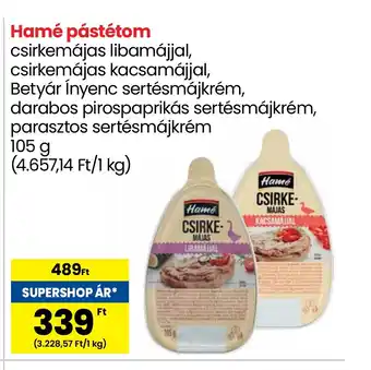 Spar Hamé pástétom 105g ajánlat