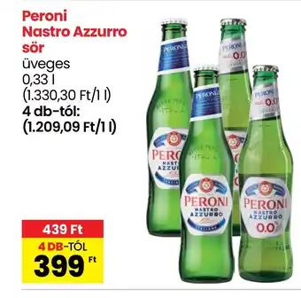 Spar Peroni Nastro Azzurro sör 0,33l ajánlat