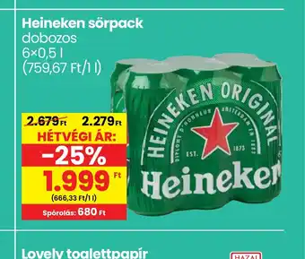 Spar Heineken sörpack 6x0,5l ajánlat