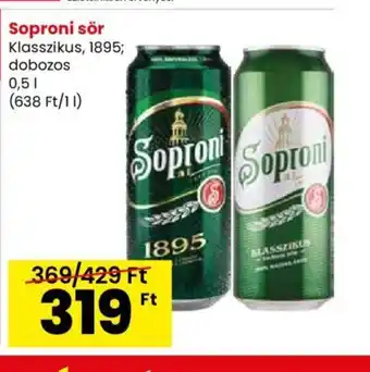 Spar Soproni sör 0,5l ajánlat