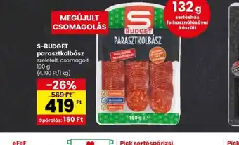 Spar S-BUDGET parasztkolbász 100g ajánlat