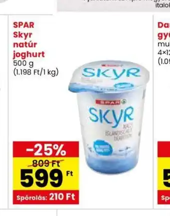 Spar SPAR Skyr natúr joghurt 500 g ajánlat