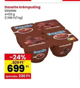Spar Danette krémpuding 4x125g ajánlat