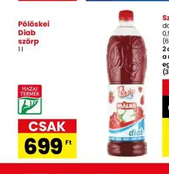 Spar Pölöskei Diab szörp 1l ajánlat