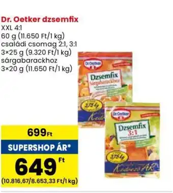 Spar Dr. Oetker dzsemfix 60g ajánlat