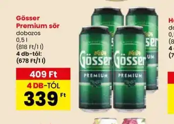 Spar Gösser Premium sör 0,5l ajánlat