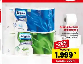 Spar Regina Delicate toalettpapír 1csomag ajánlat