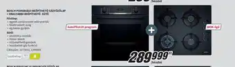 MediaMarkt BOSCH POH6B6B10 BEÉPÍTHETŐ GÁZFŐZŐLAP + HRA574BBO BEÉPÍTHETŐ SÜTŐ ajánlat