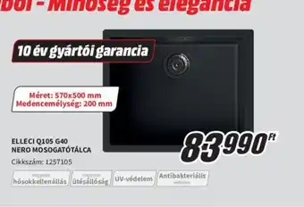 Media Markt ELLECI Q105 G40 NERO MOSOGATÓTÁLCA ajánlat