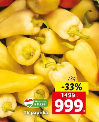 Lidl TV paprika 1kg ajánlat