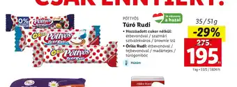 Lidl Pöttyös Túró Rudi 35/51g ajánlat