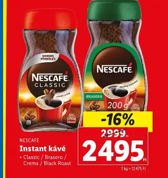 Lidl NESCAFE Instant kávé 200g ajánlat