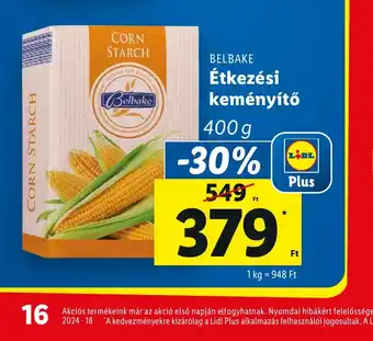 Belbake Étkezési keményítő 400g