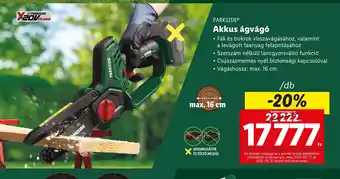 Lidl PARKSIDE® Akkus ágvágó 1db ajánlat