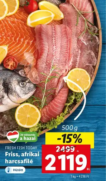 Lidl Friss, afrikai harcsafilé 500g ajánlat