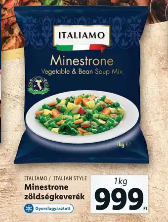 Lidl ITALIAMO ITALIAN STYLE Minestrone zöldségkeverék 1kg ajánlat
