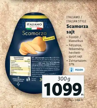 Lidl ITALIAMO / ITALIAN STYLE Scamorza sajt 300g ajánlat