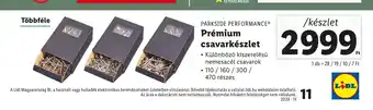 Lidl PARKSIDE PERFORMANCE® Prémium csavarkészlet  készlet ajánlat