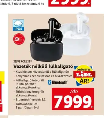 Lidl SILVERCREST® Vezeték nélküli fülhallgató 1db ajánlat