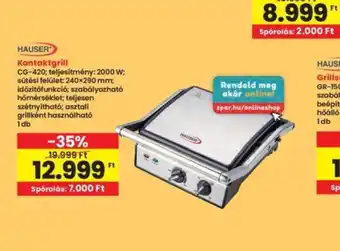 Interspar Kontaktgrill ajánlat