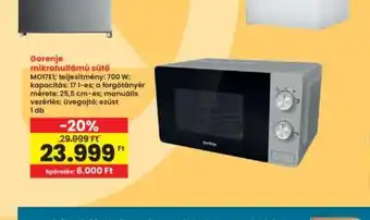 Interspar Gorenje mikrohullámú sütő ajánlat