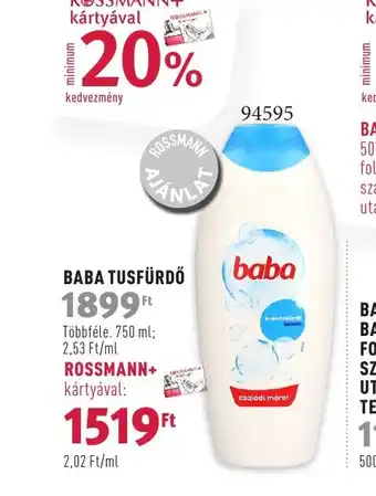 Rossmann BABA TUSFÜRDŐ 750ml ajánlat